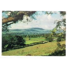 PENHILL FROM LEYBURN SHAWL, WENSLEYDALE, YORKSHIRE used postcard 1980 postmark =