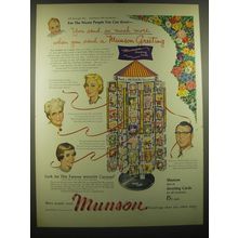 1954 Munson Greeting Cards Ad - You send so much more when you send a Munson