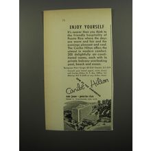 1951 Caribe Hilton Hotel Ad - Enjoy yourself