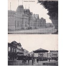 Charlerio Place Du Sud La Caserne 2x Old Belgium Postcard s