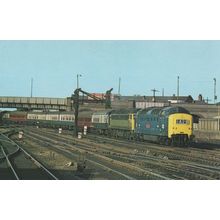 D9019 Deltic Royal Fusilier Highland Train Doncaster 1969 Postcard