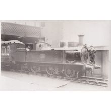 Number 136 2-4-27 Train With Driver Real Photo Postcard