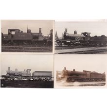 Number 463 757 6460 608 4x Antique Train Real Photo Postcard s