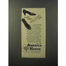 1953 America House Capezio Shoes Advertisement - Jeweled slippers