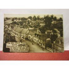 LACOCK FROM CHURCH TOWER, WILTSHIRE unused antique postcard by Wilkinson =