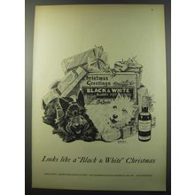 1955 Black & White Scotch Ad - Looks like a Black & White Christmas
