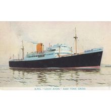 RMS Loch Avon Royal Mail Lines Ship Old Postcard