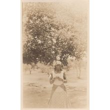 African Lady at Victoria Falls Rhodesia Rare Private Real Photo Postcard