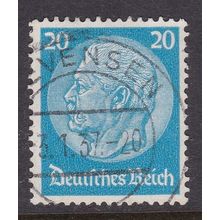 Germany 1935 POSTMARK EVENSEN on President Von Hindenburg 20pf VGC