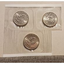 1-COLLECTION OF (3) 2004 P UNC, SATIN FINISH STATE QUARTERS ( FL,TX,WIS )