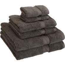 Superior Egyptian Cotton Pile 6 Piece Towel Set, Includes 2 Bath, 2 Hand, 2 Face