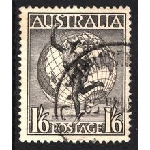 AUSTRALIA 1949: AIR MAIL DEFINITIVE - 1/6 USED (G6)