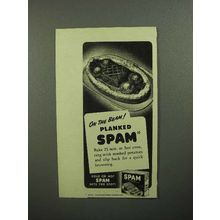 1946 Hormel SPAM Ad - On the Beam, Planked
