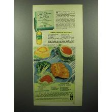 1948 Mazola Salad Oil Ad - Fish Dinner for Four