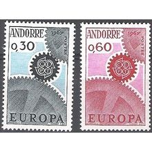 Andorre Français 1967 Michel 199 - 200 Neuf ** Cote (2008) 25.00 € Europa CEPT