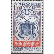 Andorre Français 1974 Michel 260 Neuf ** Cote (2008) 1.50 € Rencontre Co-Princes