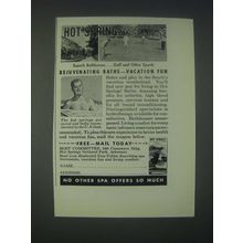 1946 Hot Springs National Park Arkansas Ad - Superb Bathhouses