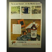 1946 Corby's Reserve Blended Whiskey Ad - World Series