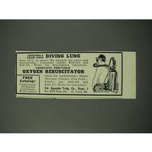 1954 Ed Aguado Trdg. Co. Diving lung Ad - Assemble Your Own