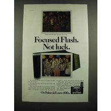 1971 Polaroid 400 Land Camera Ad - Focused Flash. Not Luck.
