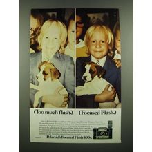 1971 Polaroid 400 Land Camera Ad - Too Much Flash Focused Flash