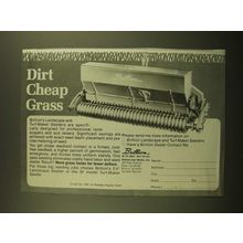 1988 Brillion Landscape and Turf-Maker Seeders Ad - Dirt Cheap Grass