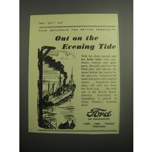 1948 Ford Cars Ad - Out on the evening tide