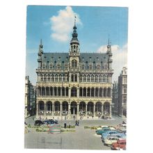 THE MARKET PLACE, BRUSSELS, Belgium .used postcard 1970 postmark BRUXELLES =