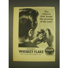 1963 Player's Whiskey Flake Tobacco Advertisement - keeps the promise