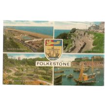 multiview, FOLKESTONE, KENT.. used postcard by J. Salmon 1975 pm =