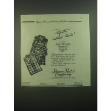 1945 Rogers Peet Wool Shirts Ad - Perfectly matched plaids