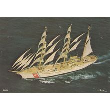 Eagle Horst Wessel Racing Ship Opsaile Race Event 1970s Postcard
