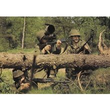 Belgium Army War Infra Red Night Combat Gun Military Postcard