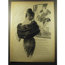 1960 Lord & Taylor Fur Capelet Advertisement - This little dazzler