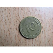 1989f 10 Pfennig Germany Coin