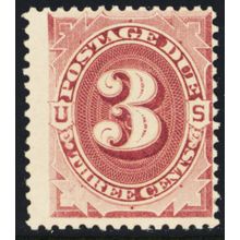 J17, Mint NH 3¢ Postage Due - With PSAG Certificate $2500 - Stuart Katz