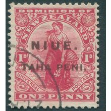 Niue 1917 1d carmine SG21 used