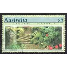 AUSTRALIA 1989: GARDENS DEFINITIVES - $5 MAWARRA, VIC USED (G4)