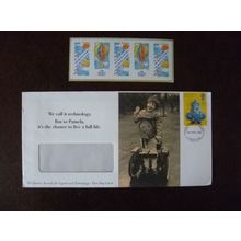 1990 GB Queen's Awards Spastic Society FDC Liverpool 20p stamp SG1498 stickers