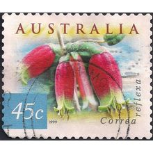 AUSTRALIA, FLOWERS, Correa Reflexa, blue 1999, 45c, #2