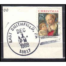 Used 2399 25c Madonna and Child East Smithfield, PA. E1304