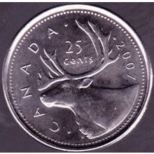 2007 Canada 25 Cents Coin