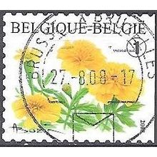 Belgique 2008 COB 3785A O Cote (2016) 1.60 € Fleur Tagetes Patula Cachet rond