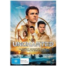 Uncharted DVD | Tom Holland, Mark Wahlberg, | Region 2, 4 & 5