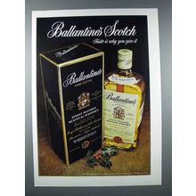 1975 Ballantine's Scotch Ad - Taste is Why You Give It