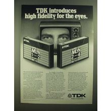 1979 TDK Super Avilyn VHS Video Cassette Tape Ad