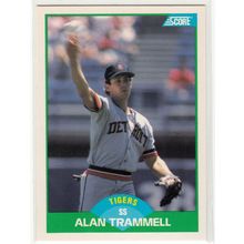 1989 Score Alan Trammell baseball card #110 - Tigers