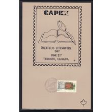 Card CAPEX '87 Philatellic Literature Day June 21 Canada Stamp Box0141