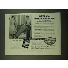 1955 North American Van Lines Ad - Move via North American and get all three