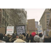 American Protest March Rally Street Procession Love Postcard